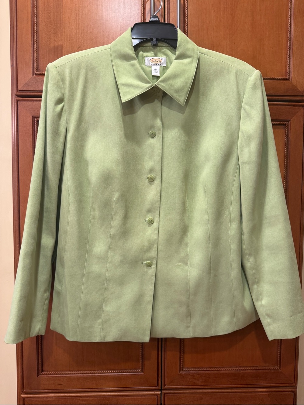 Talbots Light Green Button-Front Blazer Jacket
